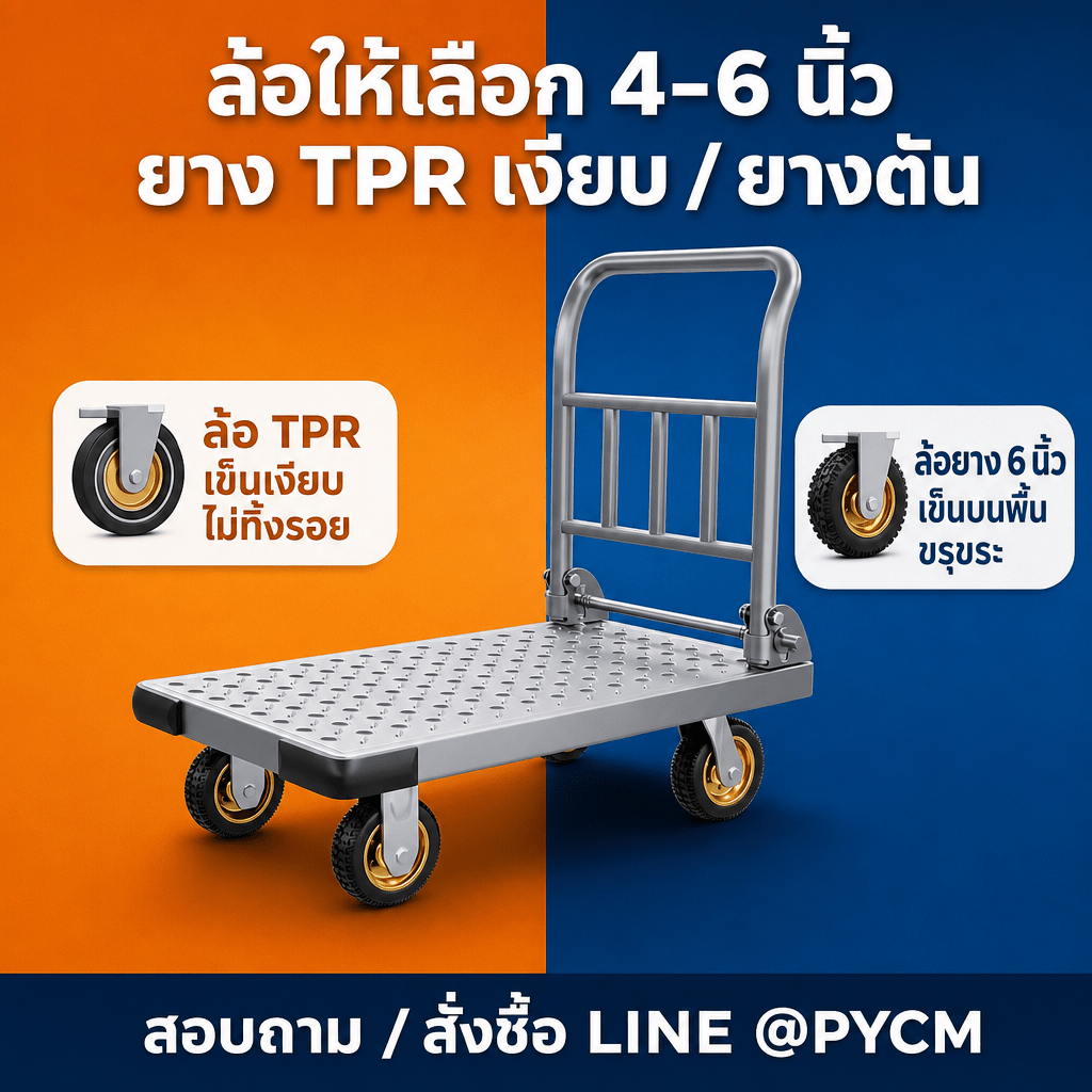 ล้อรถเข็น TPR ยางตัน ยางลายดอก ต่างกันยังไง เลือกแบบไหนไม่ให้พื้นเป็นรอย