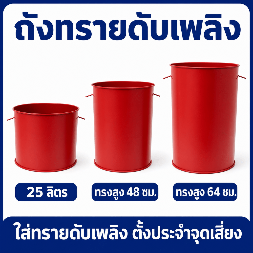 ถังทรายดับเพลิง ตั้งจุดไหนในโรงงาน และเลือกความจุอย่างไรให้ใช้ได้จริง
