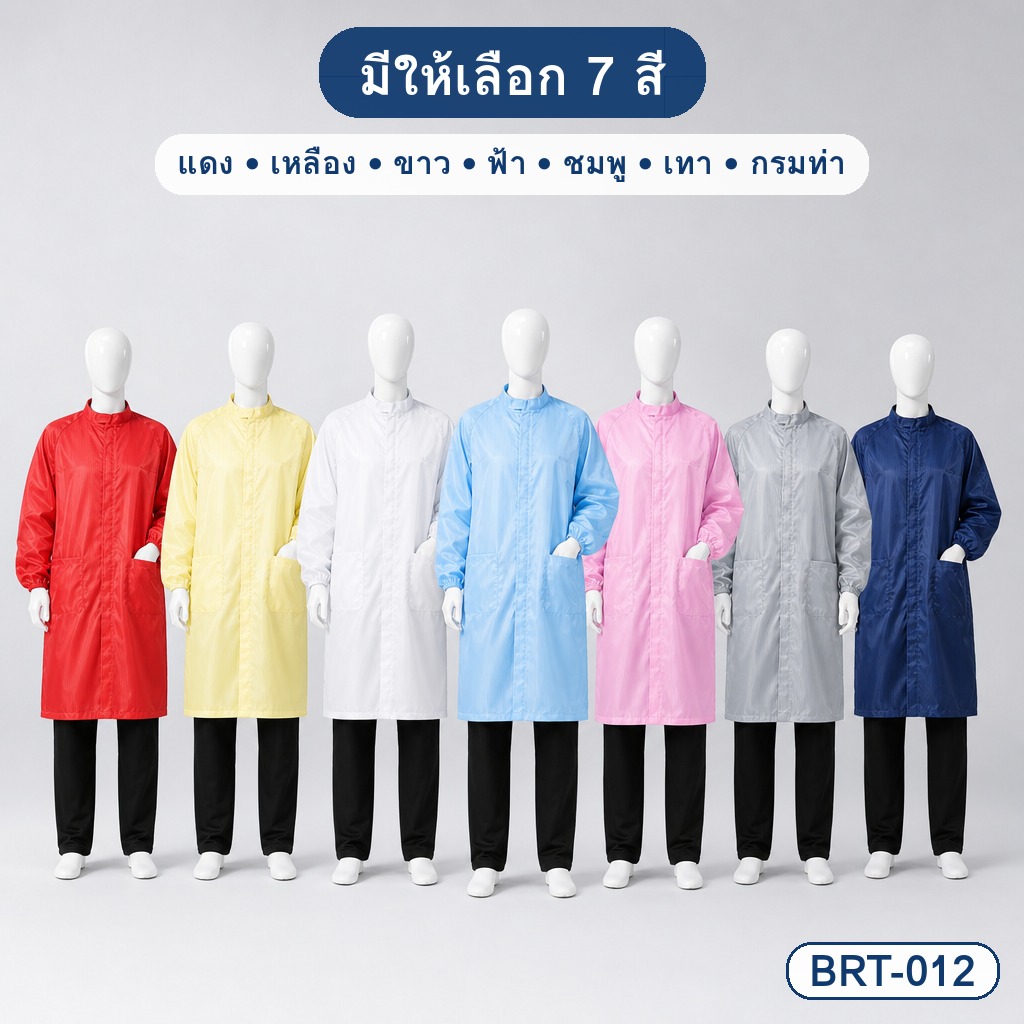 เลือกเสื้อกาวน์ป้องกันไฟฟ้าสถิตอย่างไรให้เหมาะกับโรงงานของคุณ (แนะนำรุ่น BRT-012)